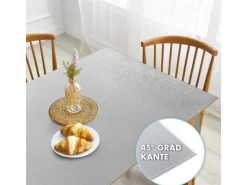 Karat Tischfolie Empire mit Abgeschrägter Kante Hellgrau 80 x 130 cm