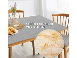 Best Karat Tischfolie Empire mit Abgeschrägter Kante Hellgrau Rund 80 cm