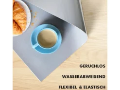 Best Karat Tischfolie Empire mit Abgeschrägter Kante Hellgrau Rund 80 cm