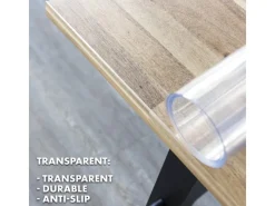 Karat Tischfolie Imperial Transparent Mattiert mit Abgeschrägter Kante 50 x 185 cm