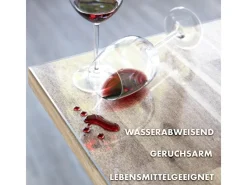 Discount Karat Tischfolie Imperial Transparent Mattiert mit Abgeschrägter Kante 90 x 140 cm