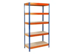 Karat Weitspannregal Schwerlastregal Blau-Orange Traglast 1200 kg 200 x 150 x 60 cm