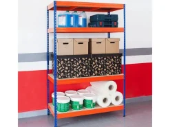 Karat Weitspannregal Schwerlastregal Blau-Orange Traglast 1200 kg 200 x 150 x 60 cm