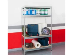 Outlet Karat Weitspannregal Schwerlastregal Verzinkt Traglast 1200 kg 200 x 150 x 60 cm