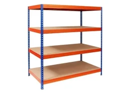 Karat Weitspannregal Schwerlastregal Blau-Orange Traglast 1200 kg 200 x 150 x 80 cm