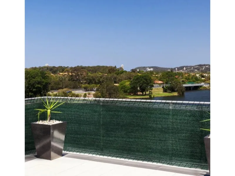 Karat Zaunblende Marius Schattiergewebe 150 g/m² mit Befestigungszubehör 1,2 x 20 m