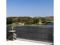 Sale Karat Zaunblende Marius Schattiergewebe 150 g/m² mit Befestigungszubehör 1,2 x 15 m Anthrazit