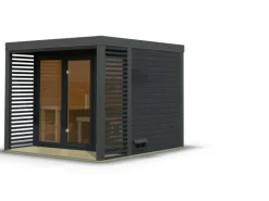 Karibu Saunahaus Seros 3 Anthrazit/Anthrazit