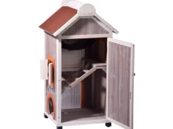 Online Dobar Katzenhaus "Fancy Cat" aus Holz für draußen und drinnen FSC®