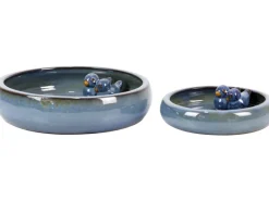 Clearance Keramik Vogeltränke 140 glasiert (Ø x H) 24 x 5,5 cm Blau