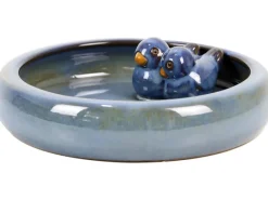 Clearance Keramik Vogeltränke 140 glasiert (Ø x H) 24 x 5,5 cm Blau