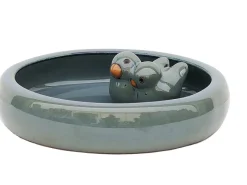 Keramik Vogeltränke 002 glasiert (Ø x H) 34,5 x 8 cm