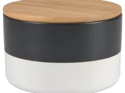 Hot Keramik-Dose mit Deckel Minimalist Zen Ø 12,2 cm Schwarz-Weiß