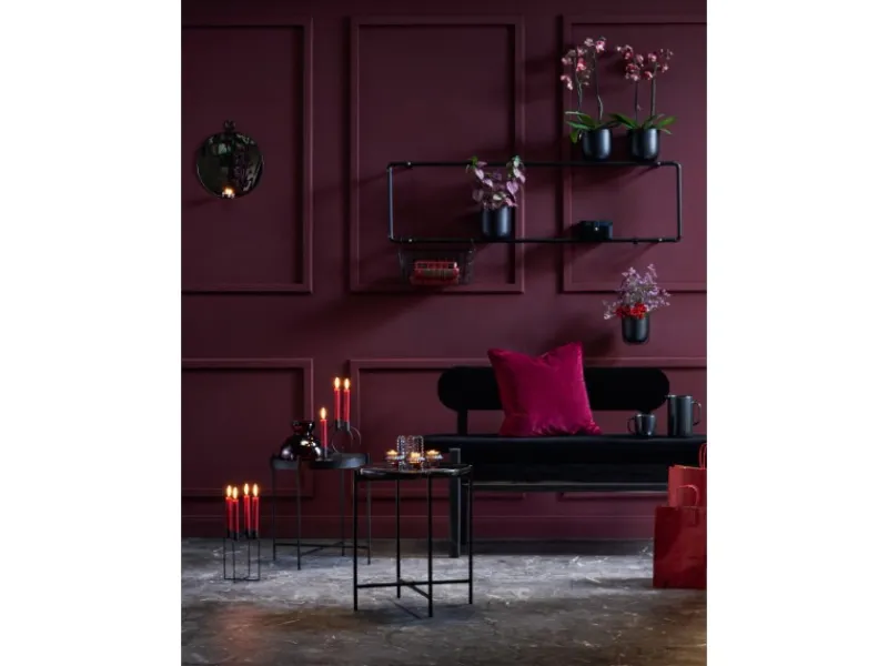 Kerzenhalter Midnight Mystery 10,5 cm x 10,5 cm Schwarz