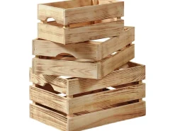 Kesper Holzkiste Kiefer geflammt 15 cm x 30 cm 40 cm 18 l