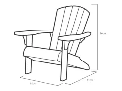 Keter Adirondack-Stuhl Troy Graphitgrau