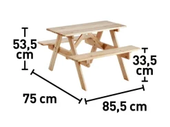 Hot Kinder-Bierzeltgarnitur Talara FSC-Tannenholz Natur