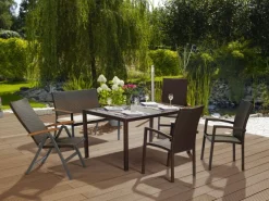 New Klappsessel Davenport II Braun mit verstellbarer Rückenlehne FSC®