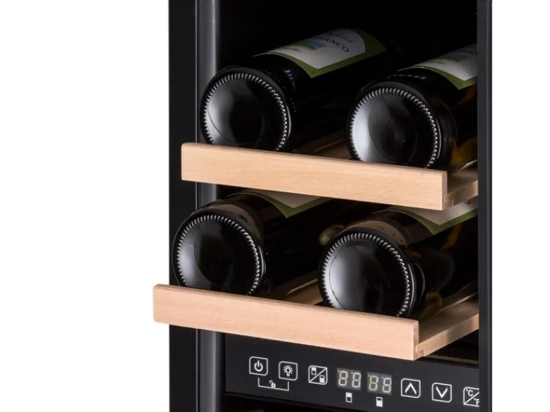 Klarstein Vinovilla Victoria 17 Duo Weinkühlschrank 2 Kühlzonen Touch 17 Flaschen 4 Regale