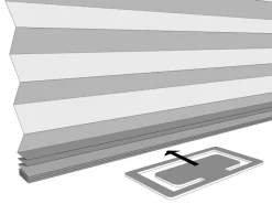 Clearance Klebeplissee 90 cm x 190 cm Weiß