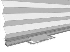 Clearance Klebeplissee 90 cm x 190 cm Weiß