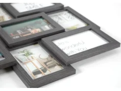 Kobolo Bilderrahmen Collage BIG GREY Holz Grau Antik 12 Bilder 54x61 cm