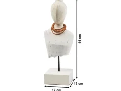 Clearance Kobolo Dekofigur Holzfigur Büste LADY BUST Holz und Metall