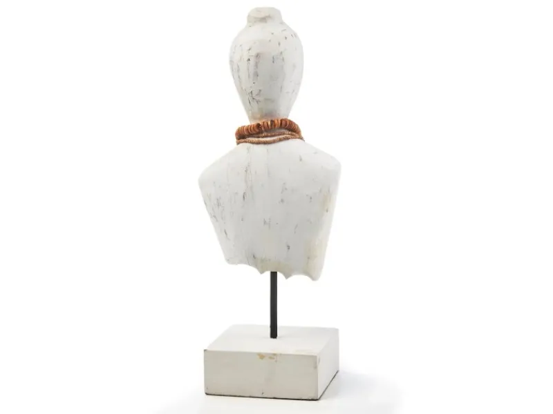 Clearance Kobolo Dekofigur Holzfigur Büste LADY BUST Holz und Metall