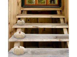 Online Kobolo Dekokürbis Kürbis aus Textil Set aus 3 Größen Weiß