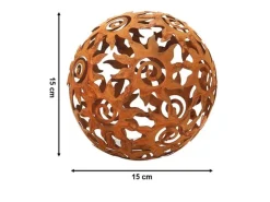 Discount Kobolo Gartenkugel KASUMA Rostoptik 3er Set Durchmesser 15 cm