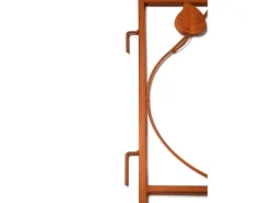 Outlet Kobolo Gartenstecker LEAVES 2 Stück Zaun Zaunfeld Rostoptik