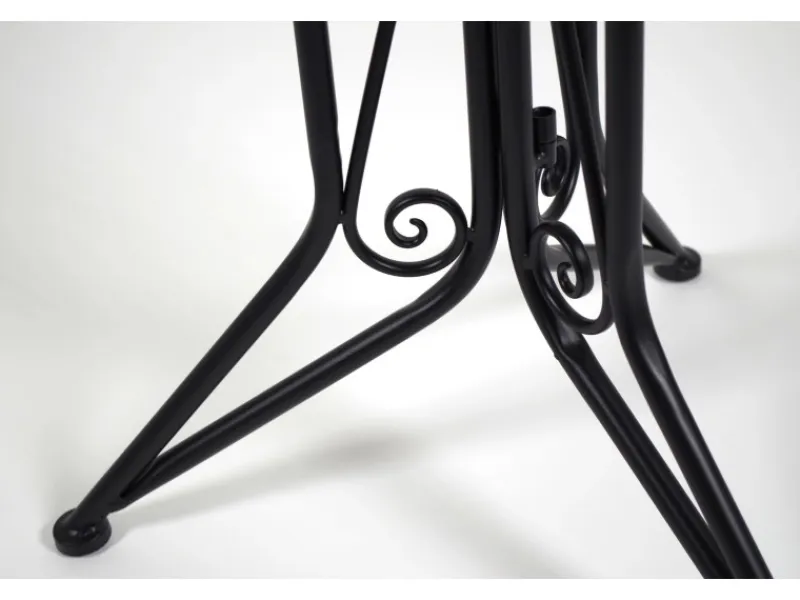 Best Kobolo Gartentisch Mediterran mit Platte in Mosaikoptik Weiß Blau Höhe 68 cm Durchmesser 55 cm