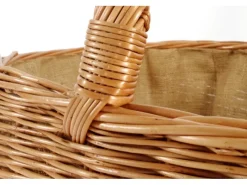 Hot Kobolo Kaminholzkorb Holzkorb für Kaminholz aus Weide mit Jutefutter