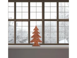 New Kobolo Kerzenhalter Teelichthalter Laterne CHRISTMAS aus Metall Rostoptik XL