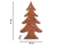 New Kobolo Kerzenhalter Teelichthalter Laterne CHRISTMAS aus Metall Rostoptik XL