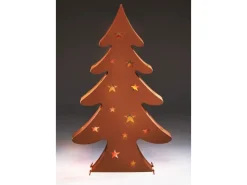 New Kobolo Kerzenhalter Teelichthalter Laterne CHRISTMAS aus Metall Rostoptik XL