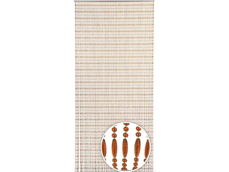Kobolo Türvorhang Insektenschutz Perlenvorhang AMBER 72 Stränge 90x200 cm