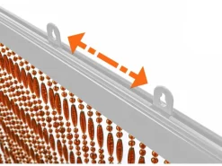 Kobolo Türvorhang Insektenschutz Perlenvorhang AMBER 72 Stränge 90x200 cm