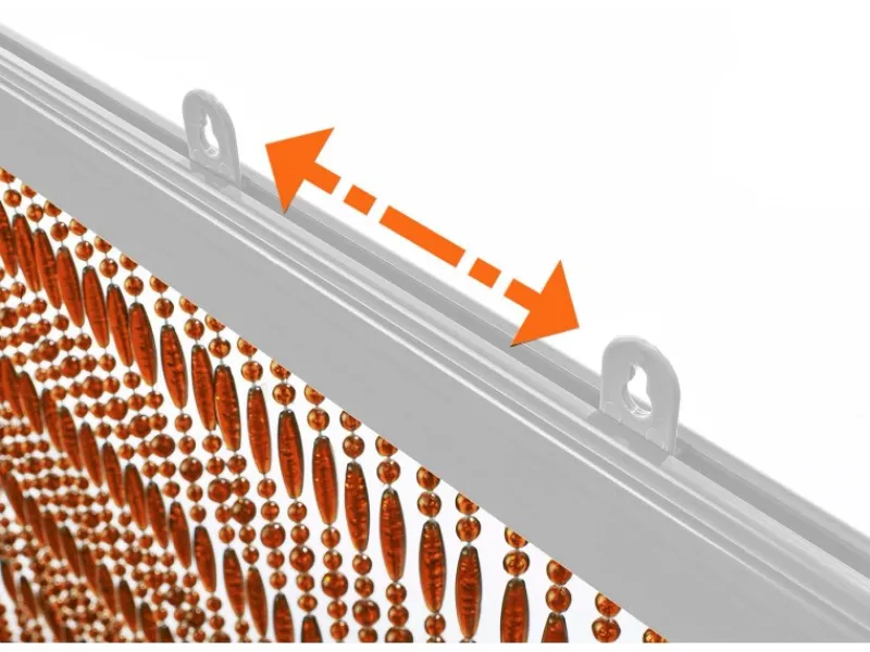 Kobolo Türvorhang Insektenschutz Perlenvorhang AMBER 72 Stränge 90x200 cm
