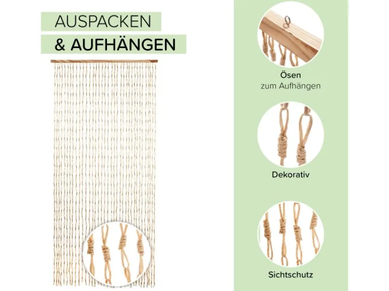 Online Kobolo Türvorhang Papiervorhang Vorhang CIRCLES 36 Stränge 90x200 cm