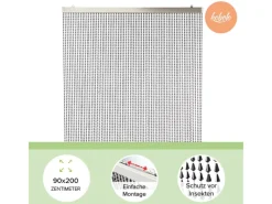 Kobolo Türvorhang Perlenvorhang Dekorationsvorhang NERO 72 Stränge 90x200cm