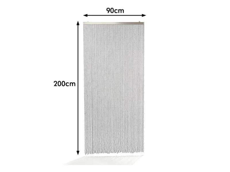 Kobolo Türvorhang Perlenvorhang Dekorationsvorhang NERO 72 Stränge 90x200cm
