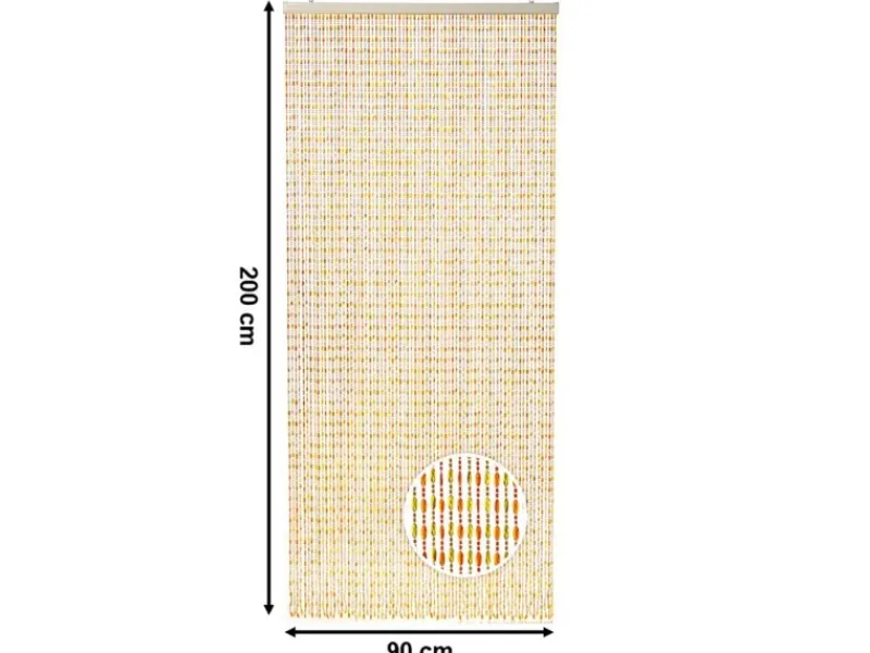 Kobolo Türvorhang Perlenvorhang Dekovorhang ORANGE 72 Stränge 90x200 cm