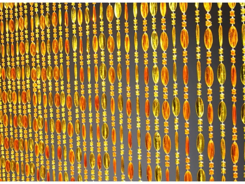 Kobolo Türvorhang Perlenvorhang Dekovorhang ORANGE 72 Stränge 90x200 cm