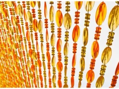 Kobolo Türvorhang Perlenvorhang Dekovorhang ORANGE 72 Stränge 90x200 cm