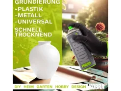 Clearance Kobra DIY Grundierspray 400ml Universal Primer Acryl Grundierung Weiss Weiß