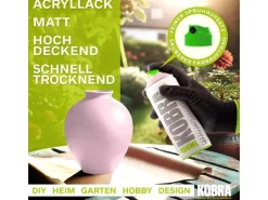 Clearance Kobra LP Buntlack Spray Pastell 400ml Pastell Matt Pink