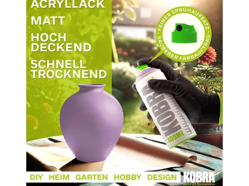 Kobra LP Buntlack Spray Pastell 400ml Lavendel Hell Matt