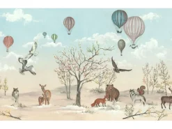 Komar Fototapete Heißluftballons Blau und Beige 4,50 x 2,80 m 612807