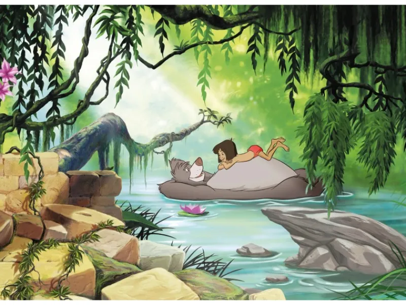 Komar Fototapete Jungle book swimming with Baloo 368 x 254 cm